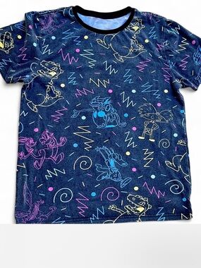 Vintage AOP Nickelodeon Characters and graffiti teen size M